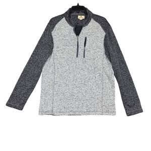 Woolrich Pullover Sweater XL Gray 1/4 Zip Chest Pocket Soft Warm Stylish Classic